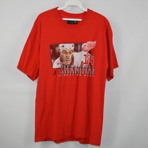 Vintage Mens Large Detroit Red Wing Shanahan Shirt
